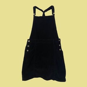 Girl’s Black Corduroy Overalls Dress🖤